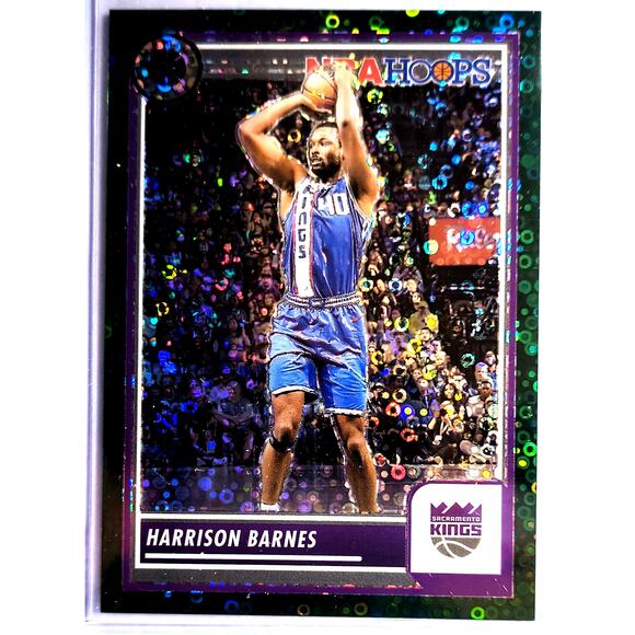 2023-24 NBA Hoops Premium Stock HARRISON BARNES Green Disco Prizm Parallel 5/5 - Picture 1 of 3
